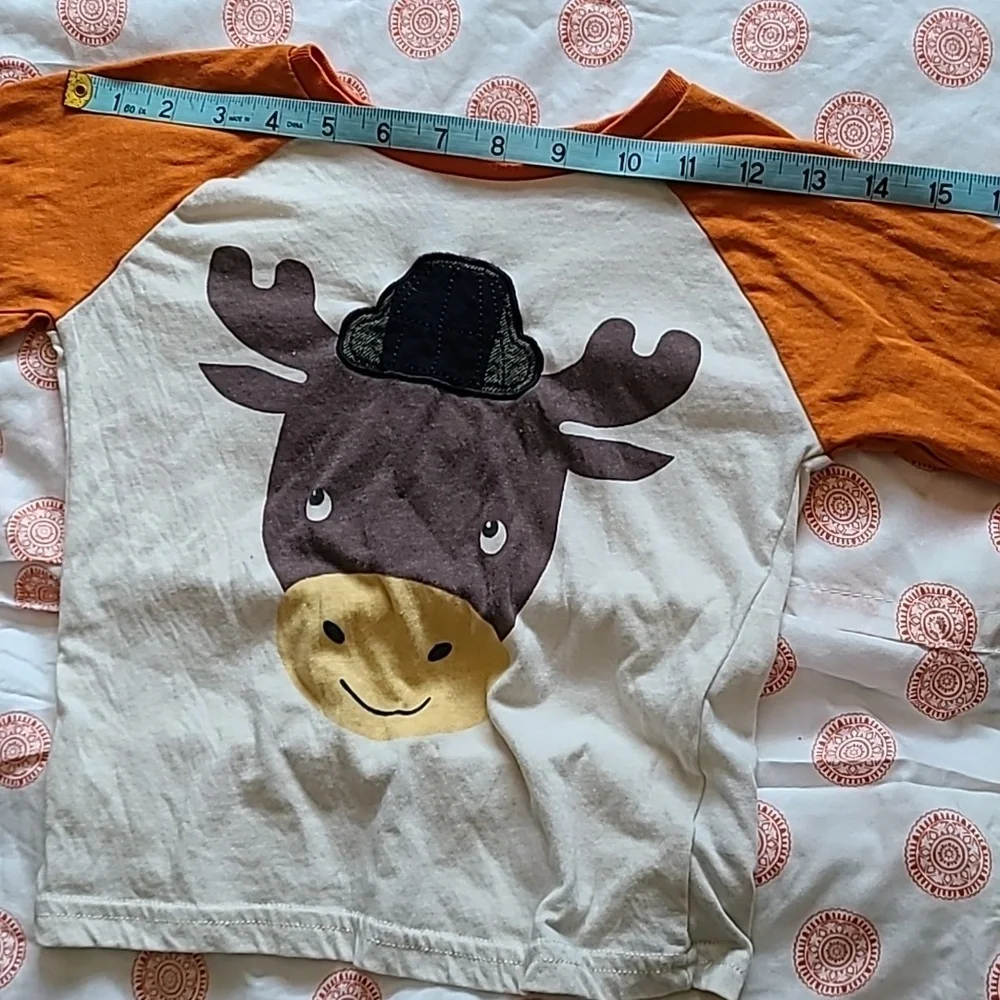 Alex & Jack Boys Reindeer Long Sleeve T-shirt size 5 gently loved